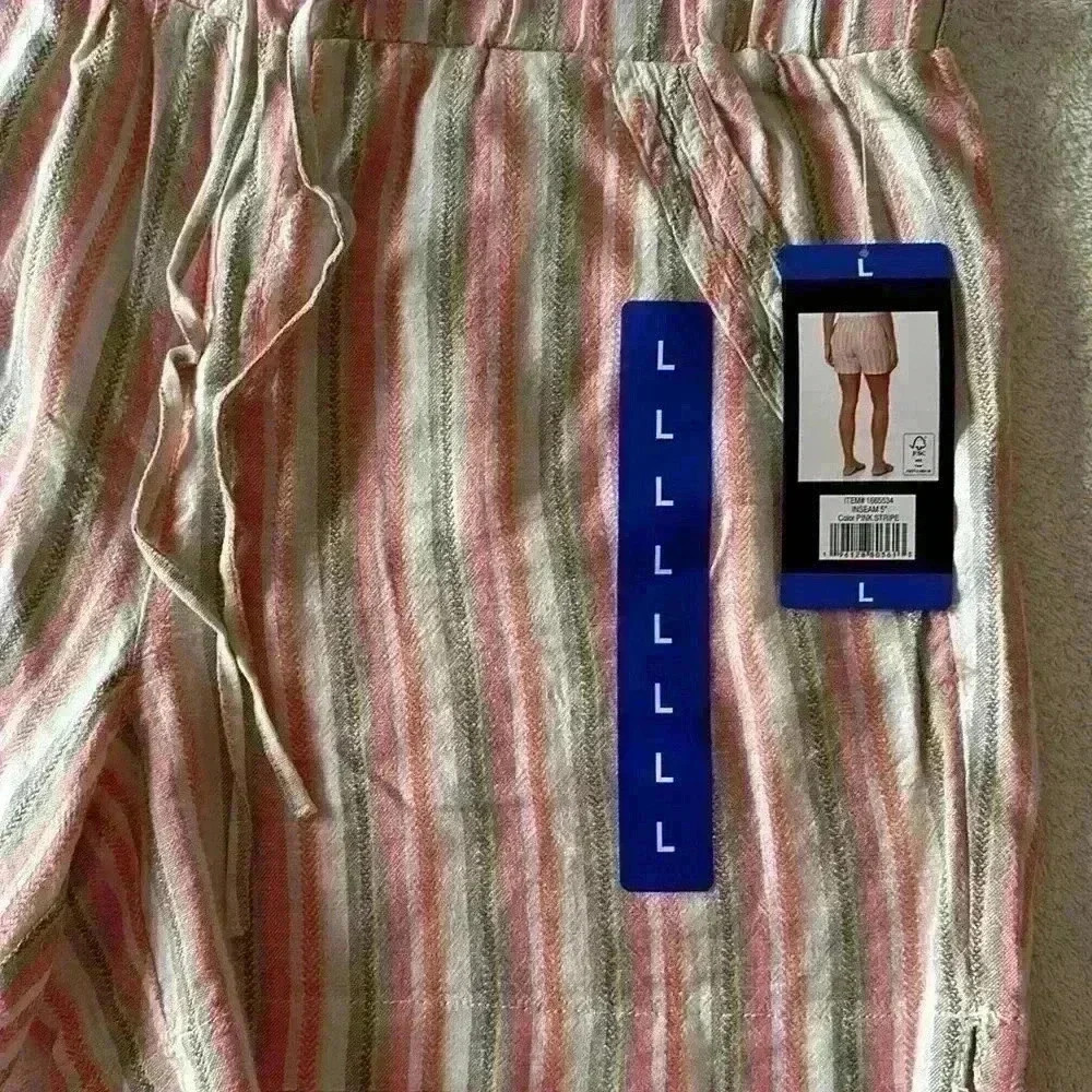 NWT-Women's NEW Briggs Shorts Stretch Back Pockets Summer Size Large - Picture 2 of 6